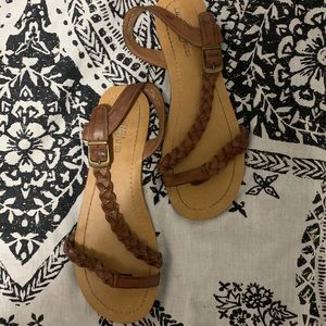 Mission braided brown sandals